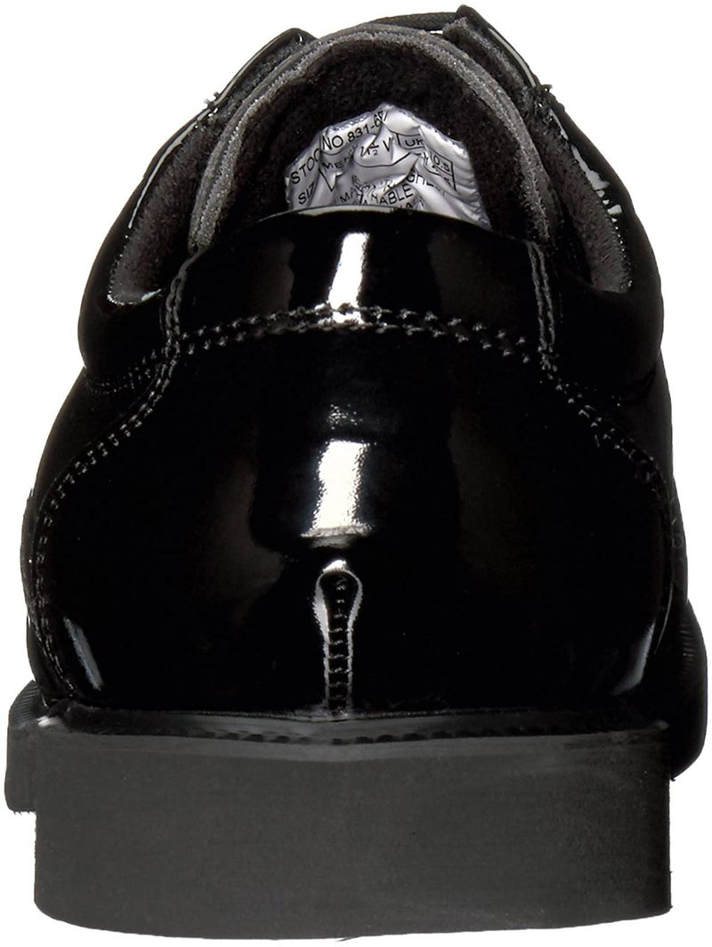 Thorogood Uniform Classics High-Gloss Black Poromeric Oxford Dress Shoes for Men and Women with EVA Cushion Flex Footbed and Non-Marking Non-Slip Rubber Outsole, Black, 11.5 M US - Image 3